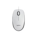 Logitech | Mysz | M100 | Przewodowa | USB-A | Biała