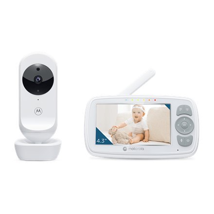 Motorola | Video Baby Monitor | VM34 4.3" | Kolorowy ekran o przekątnej 4.3"; Kołysanki; Dwukierunkowa rozmowa; Monitorowanie te