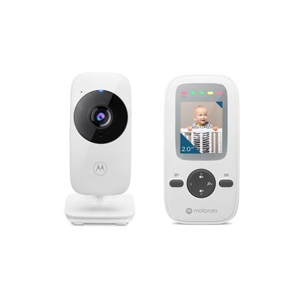 Motorola | Video Baby Monitor | VM481 2.0" | Kolorowy ekran o przekątnej 2.0"; Wskaźnik poziomu dźwięku LED; Noktowizor na podcz