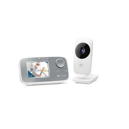 Motorola | Video Baby Monitor | VM482 2.4" | 2.4" kolorowy wyświetlacz LCD o rozdzielczości 480 x 272px; Monitorowanie temperatu