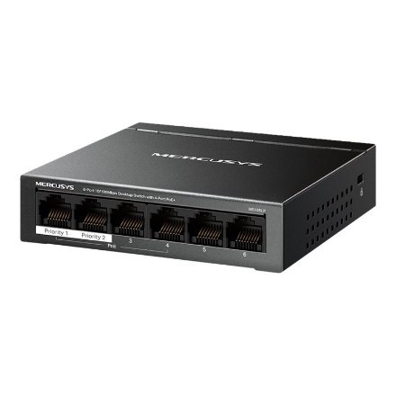 Mercusys 6-Port 10/100 Mbps Desktop Switch with 4-Port PoE+