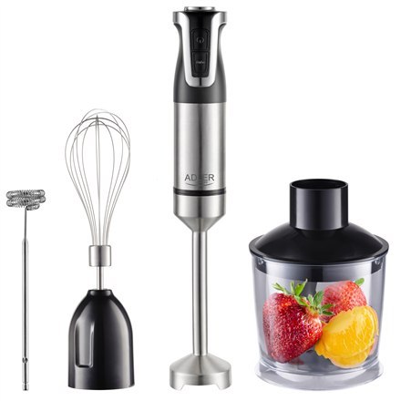 Adler | AD 4627 | Hand Blender Set | 1800 W | Number of speeds 20 | Turbo mode | Chopper | Stainless Steel/Black