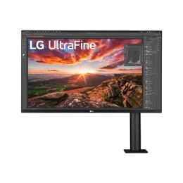 LG 32 in Height, pivot (rotation), swivel, tilt, extend, retract 350 cd/m² 2xHDMI, DisplayPort, USB-C 32UN880P-B 4K 3840 x 2160 