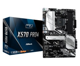 ASRock | X570 Pro4 | Processor family AMD | Processor socket AM4 | DDR4 DIMM | Memory slots 4 | Supported hard disk drive interf