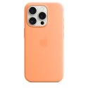 Apple | Silicone Case with MagSafe | Case with MagSafe | Apple | iPhone 15 Pro | Silicone | Orange Sorbet