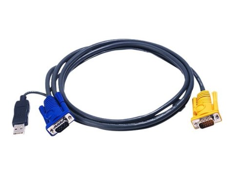 Aten 3M USB KVM Cable with 3 in 1 SPHD and built-in PS/2 to USB converter | Aten