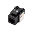 Digitus | Class D CAT 5e Keystone Jack | DN-93501 | Unshielded RJ45 to LSA | Black | Cable installation via LSA strips, color co