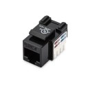 Digitus | Class E CAT 6 Keystone Jack | DN-93601 | Unshielded RJ45 to LSA | Black | Cable installation via LSA strips, colour co