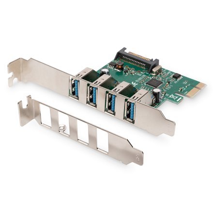 Digitus | Adapter USB | USB | USB 2.0 | SuperSpeed USB 3.0 | PCI Express 2.0 x1