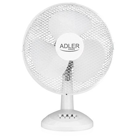 Adler | AD 7303 | Desk Fan | White | Diameter 30 cm | Number of speeds 3 | Oscillation | 80 W | No