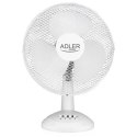 Adler | AD 7303 | Desk Fan | White | Diameter 30 cm | Number of speeds 3 | Oscillation | 80 W | No