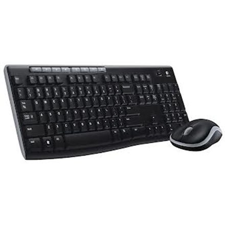 Logitech | MK270 | Keyboard and Mouse Set | Wireless | Mouse included | Batteries included | US | Black, Silver | USB | English 