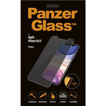 PanzerGlass | Screen protector - glass - with privacy filter | Apple iPhone 11, XR | Tempered glass | Transparent