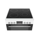 Bosch | Cooker | HKR39A220U | Hob type Vitroceramic | Oven type Electric | White | Width 60 cm | Electronic ignition | Grilling 