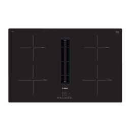 Bosch | PIE811B15E | Induction hob with built-in hood | Number of burners/cooking zones 4 | Touch | Timer | Black | Display