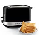 Bosch Toaster TAT7403 Power 800 W, Number of slots 2, Housing material Plastic, Black/Stainless steel