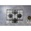 Hotpoint | HAGS 61F/WH | Hob | Gas on glass | Number of burners/cooking zones 4 | Rotary knobs | White