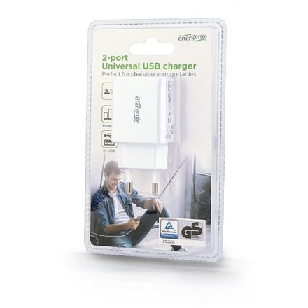 EnerGenie | EG-U2C2A-03-W | 2-port universal USB charger