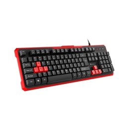 Genesis | RHOD 110 | Standard | Silicone Keyboard | RU | Wired | Black/Red