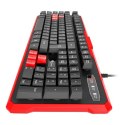 Genesis | RHOD 110 | Standard | Silicone Keyboard | RU | Wired | Black/Red