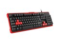 Genesis | RHOD 110 | Standard | Silicone Keyboard | RU | Wired | Black/Red