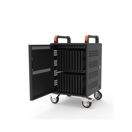 PORT CONNECT | Szafa ładująca 20 notebooków + Rack 19" - 1 U | 1 x port RJ45. Ochrona przed przepięciami.