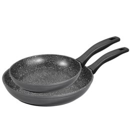 Stoneline | 6937 | Pan Set of 2 | Frying | Diameter 24/28 cm | Suitable for induction hob | Fixed handle | Anthracite