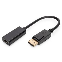 Adapter wideo Digitus | 19-pinowe HDMI typu A | żeńskie | 20-pinowe DisplayPort | męskie | czarne | 0,15 m