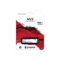 Kingston | SSD | NV2 | 250 GB | Format SSD M.2 2280 | Interfejs SSD PCIe 4.0 x4 NVMe | Prędkość odczytu 3000 MB/s | Prędkość zap