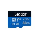 Lexar | Karta pamięci | LMS0633032G-BNNNG | 32 GB | microSDHC | Pamięć flash klasy UHS-I Class 10 | Adapter