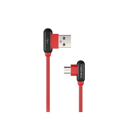 Natec | Kabel USB | Męski | 4-pinowy USB Typ A | Męski | Czarny | Czerwony | 5-pinowy Micro-USB Typ B | 1 m