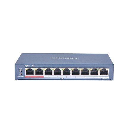 Hikvision | 8-Port Gigabit Switch | DS-3E0109P-E(C) | Unmanaged | Desktop | 1 Gbps (RJ-45) ports quantity | 10 Gbps (RJ-45) port