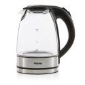 Tristar | Glass Kettle with LED | WK-3377 | Electric | 2200 W | 1.7 L | Glass | 360° rotational base | Black/Stainless Steel