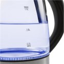 Tristar | Glass Kettle with LED | WK-3377 | Electric | 2200 W | 1.7 L | Glass | 360° rotational base | Black/Stainless Steel