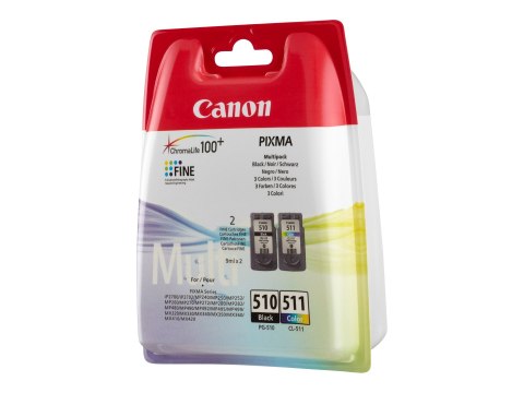 Black Colour (cyan, magenta, yellow) Ink cartridge 300 pages 510 / CL-511 Multi pack Canon PG