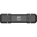 Dysk SSD zewnętrzny Silicon Power Portable DS72 250 GB USB Type-A, USB Type-C 3.2 Gen 2, Kolor: Czarny