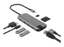 Hyper HyperDrive Universal USB-C 8-in-1 Hub w HDMI, MiniDP & 60 W PD Power Pass-Thru - Space Grey