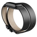 Fitbit | Luxe Accessory Double Leather Wrap | One size | Black