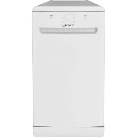 Indesit DF9E 1B10 Dishwasher, Free standing, F, Width 45 cm, 9 place settings, White