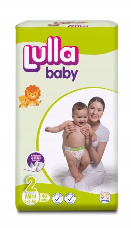 Lulla Baby Pieluszki Jednorazowe Mini Rozmiar 2, 40 szt. ECO PACK