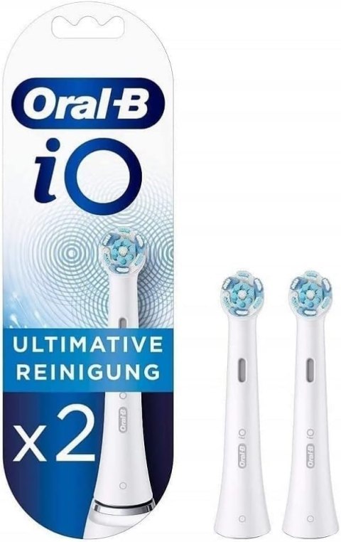 Oral-B | Uzupłnione Końcówki do Szczoteczki do Zębów | Wymiana | iO Refill Ultimate | Dla dorosłych | Ilość 2 szt. | Biały