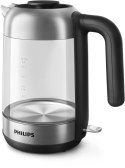 Philips | Kettle | HD9339/80 | Electric | 2200 W | 1.7 L | Stainless steel/Glass | 360° rotational base | Black/Silver