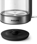 Philips | Kettle | HD9339/80 | Electric | 2200 W | 1.7 L | Stainless steel/Glass | 360° rotational base | Black/Silver