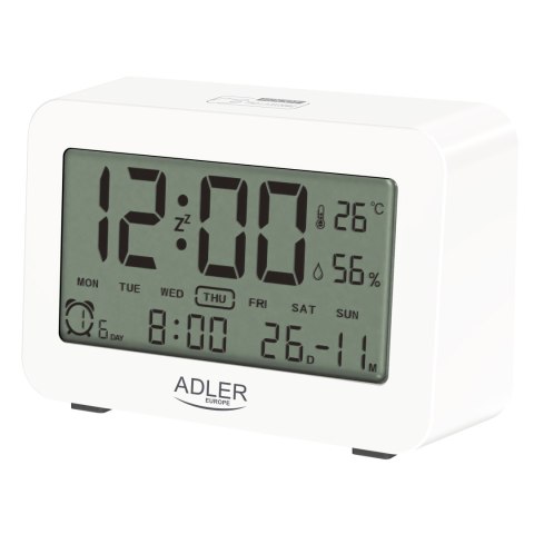 Adler | Alarm Clock | AD 1196w | Alarm function | White