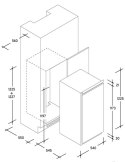 Candy | Lodówka | CIO 225 NE | Klasa efektywności energetycznej F | Do zabudowy | Spiżarnia | Wysokość 122 cm | Pojemność chłodz