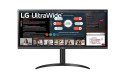 LG | 34WP550-B | 34 " | IPS | UltraWide Full HD | 21:9 | 75 Hz | 5 ms | 2560 x 1080 pixels | 200 cd/m² | Headphone Out | HDMI po