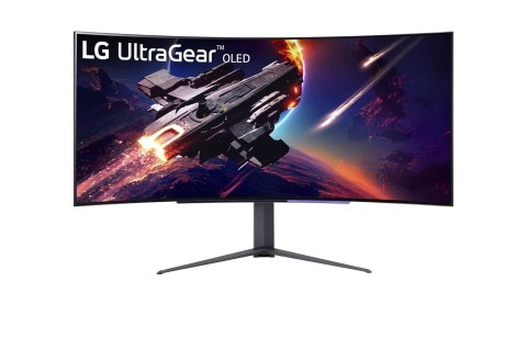 LG | UltraGear Curved OLED Gaming Monitor | 45GR95QE-B | 45 " | WQHD | 21:9 | 240 Hz | 0.03 ms | 3440 x 1440 | HDMI ports quanti