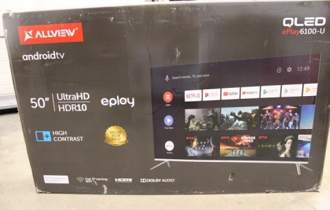 Allview | QL50ePlay6100-U | 50" (126 cm) | Smart TV | Android TV | UHD | Black | DAMAGED PACKAGING