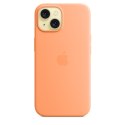 Apple | Silicone Case with MagSafe | Case with MagSafe | Apple | iPhone 15 | Silicone | Orange Sorbet