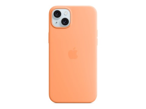 Apple iPhone 15 Plus Silicone Case with MagSafe - Orange Sorbet | Apple | iPhone 15 Plus Silicone Case with MagSafe | Case with 